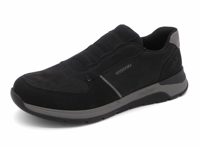 Rieker Heren Instapper - 39652-00 Zwart - Wijdte H - Maat 42