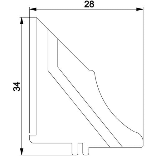 DUSCHOLUX End cap for Magic Round left 240125001