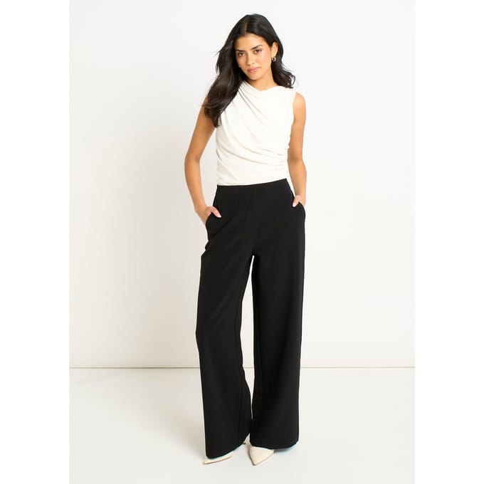 Zwarte Broek Met Wijde Pijpen