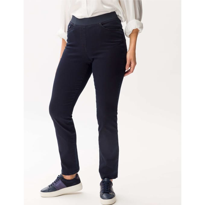 Raphaela by Brax Dames Broek  Style PAMINA DARK BLUE, denim donkerblauw, maat 36