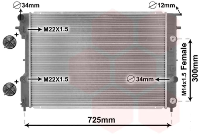 Van Wezel - RADIATOR VOOR OPEL OMEGA B 1994-1999 52463046