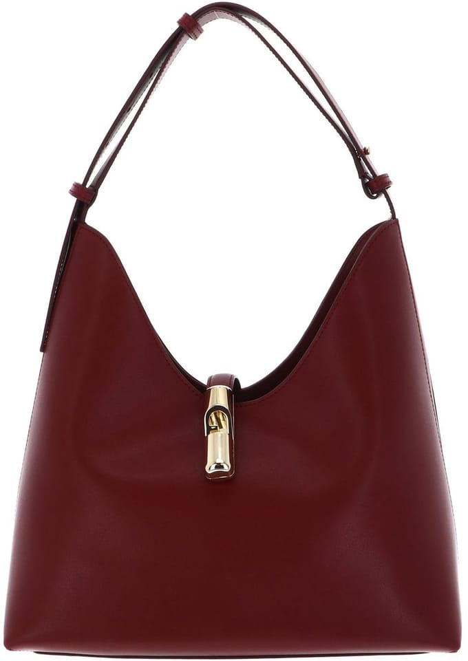 FURLA Leren schoudertas Goccia Hobo Bag CILIEGIA d wijnrood