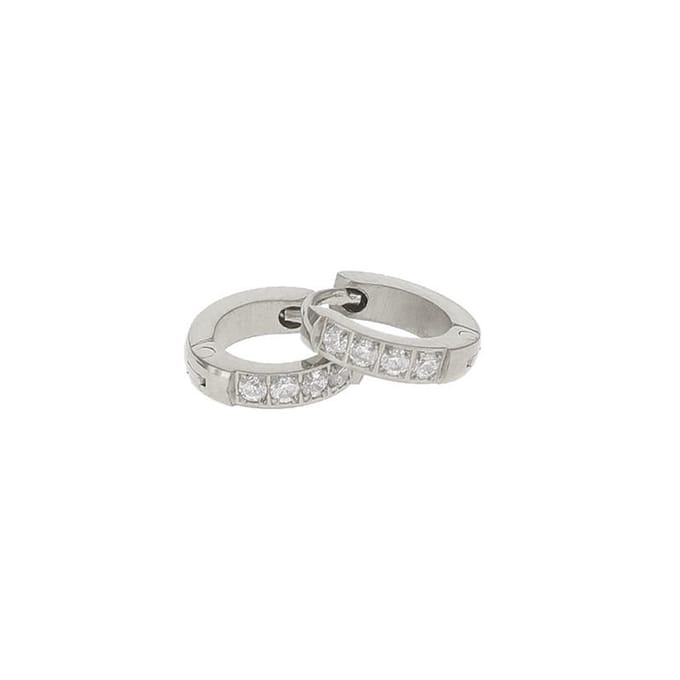 Kalli edelstalen oorringen crystal 1922 Zilver 9mm