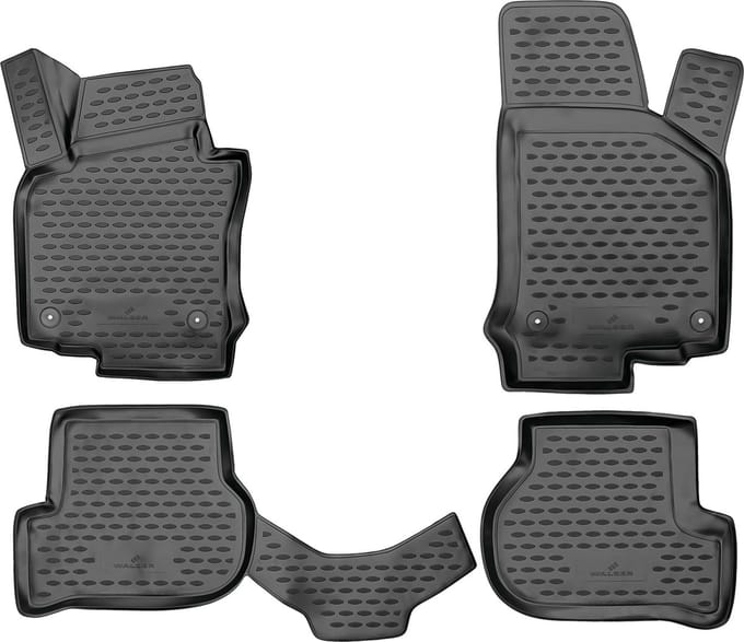 Walser Rubberen Voetmatten XTR geschikt voor VW Golf 6 10/2008 - 12/2014 - Golf 6 Variant 07/2009 - 07/2014