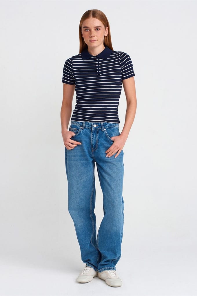 Hoog-Waisted Ballon Wijd-Leg Jeans