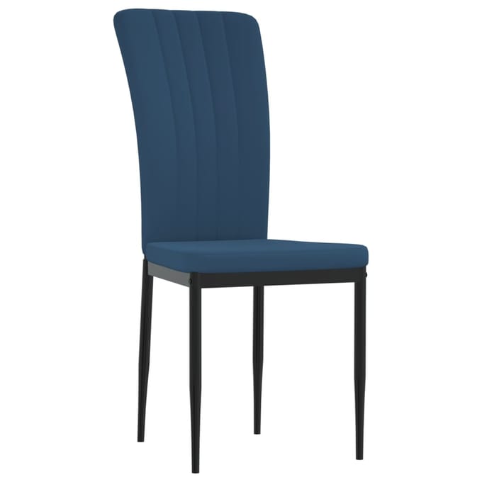 vidaXL - Eetkamerstoelen - 2 - st - fluweel - blauw