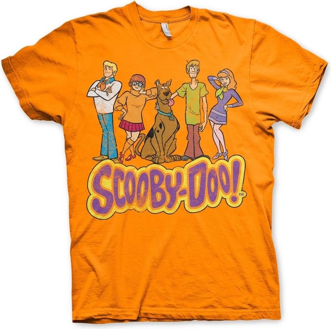Team- Scooby Doo -T-shirt in distressed-look, oranje