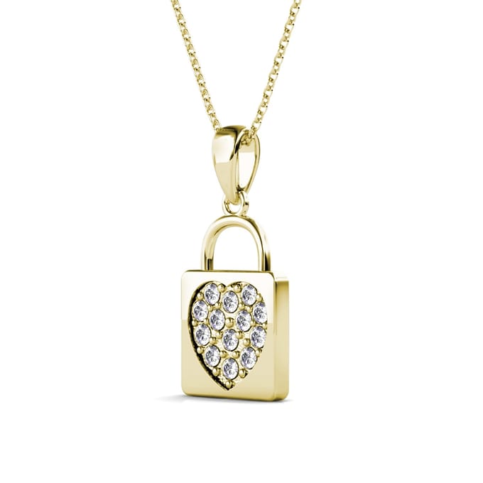 Lock Hart Hangers - Roségoud en Kristal