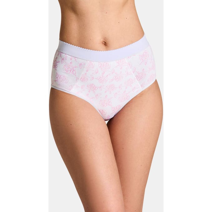 Set corrigerende slips van katoen - wit / paars / rosé - Gr. 46 van Goldner Fashion