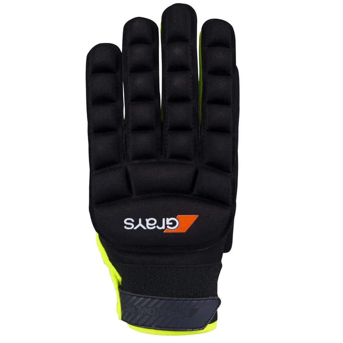 Grays hockeyhandschoenen International Pro Zwart / Fluo Geel - maat LH - maat Small