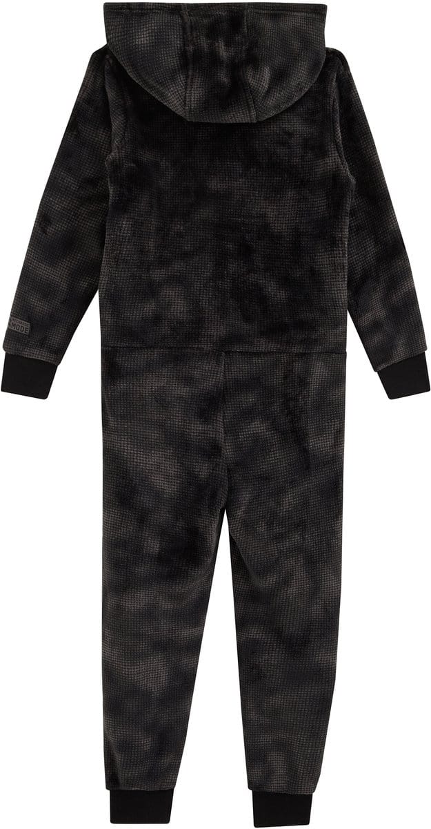 WE Fashion Jongens fleece onesie met print