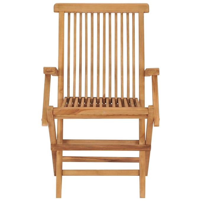 vidaXL - Opklapbare - stoelen, - 8 - stuks, - massief - teakhout