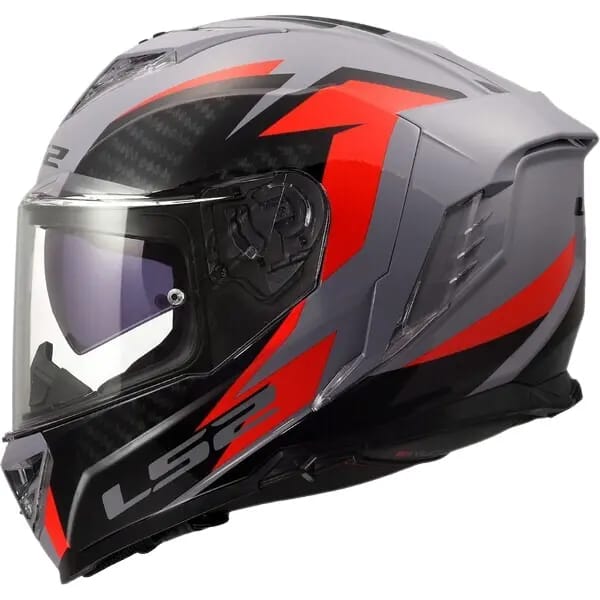LS2 Helm Storm III Dynamo FF818 grijs / rood maat 3XL