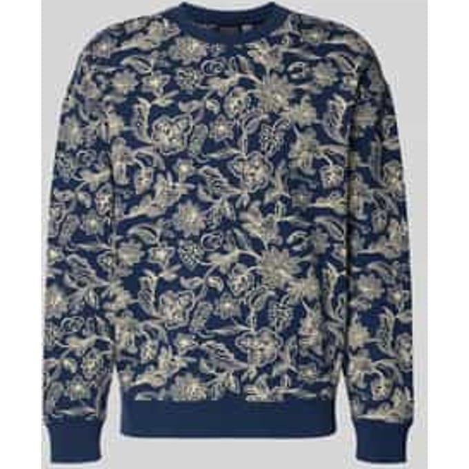 sweatshirt in all-over look met ronde hals