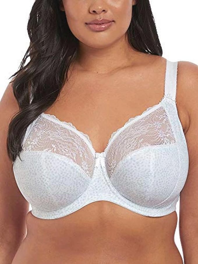 Stevige Full Cup Bh met Gestreept Design - 95F - Wit