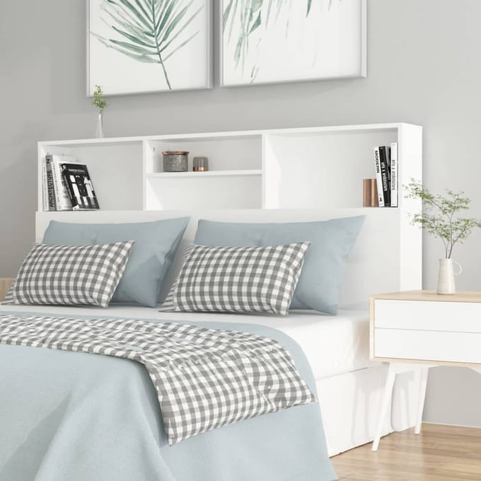 vidaXL - Hoofdbordkast - 160x19x103,5 - cm - wit