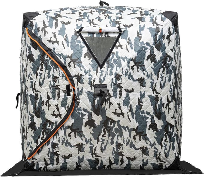 IJs Vistent - Vis Shelter - IJs Vissen - Geïsoleerd Waterdicht - 145x145x165 cm - Camouflage