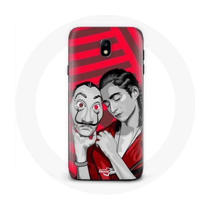 Coque - La casa de papel - Samsung Galaxy J7 2017 - Souple - Rouge - Protection
