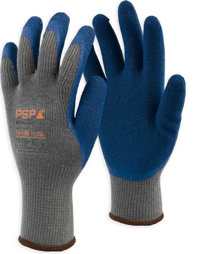PSP 10-150 All Round latex werkhandschoen Blue maat 7
