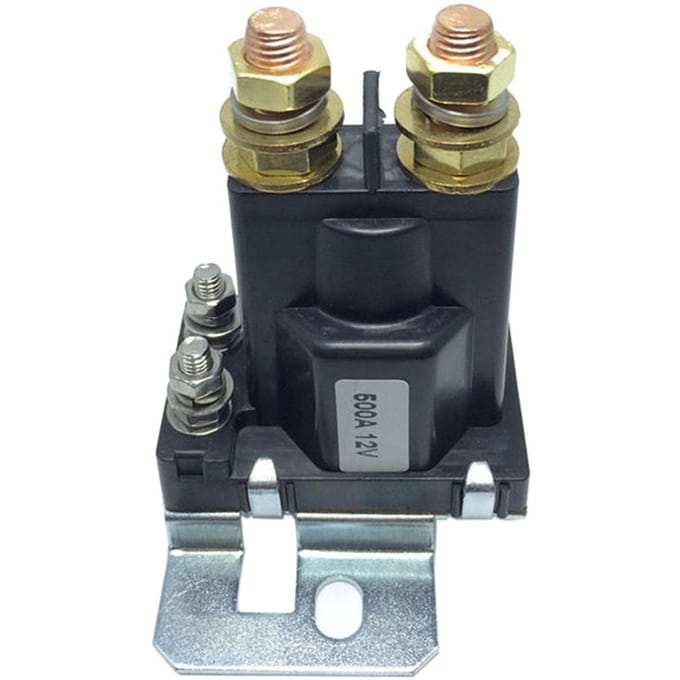DC 12V 500A 4-pins SPST-auto-auto-relaiscontactor Dubbele batterij-isolator black