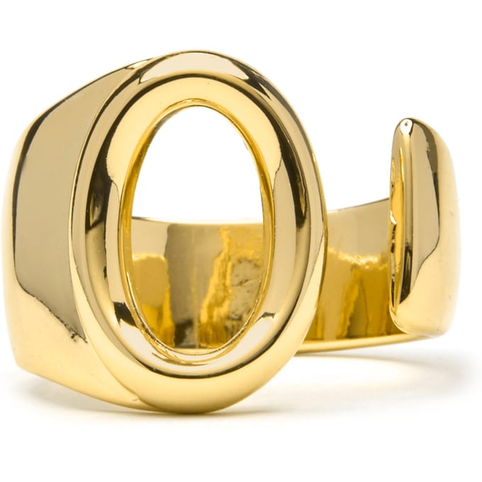 Luxenter Ring met 18-karaats geelgouden afwerking - Alphabet
