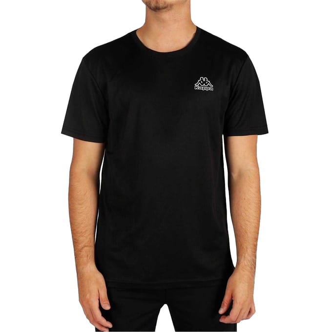 Kappa Heren Normaal T-Shirt (Zwart)