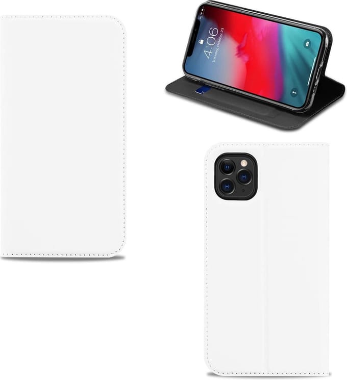 Apple iPhone 11 Pro Hoesje Wit met Standaardfunctie