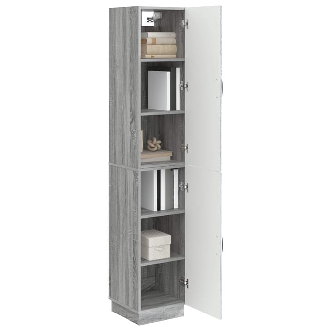 vidaXL - Kast - Set - 2 - st - Grijs - Sonoma - Bewerkt - hout