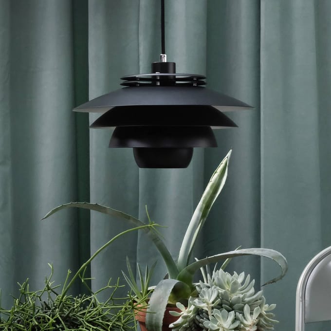 Dyberg Larsen Hanglamp Ejka 38 X 20 Cm E27 Staal 60w Matzwart