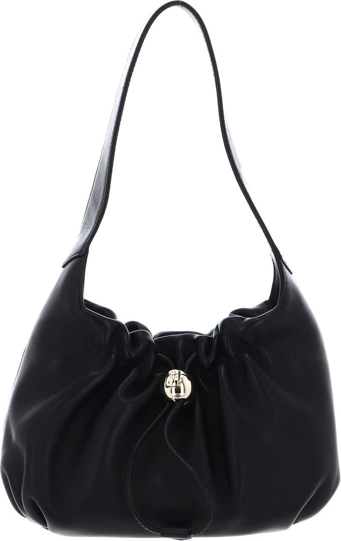 FURLA Leren Schoudertas Handtas Mionido Mini Shoulder Bag Nero Zwart