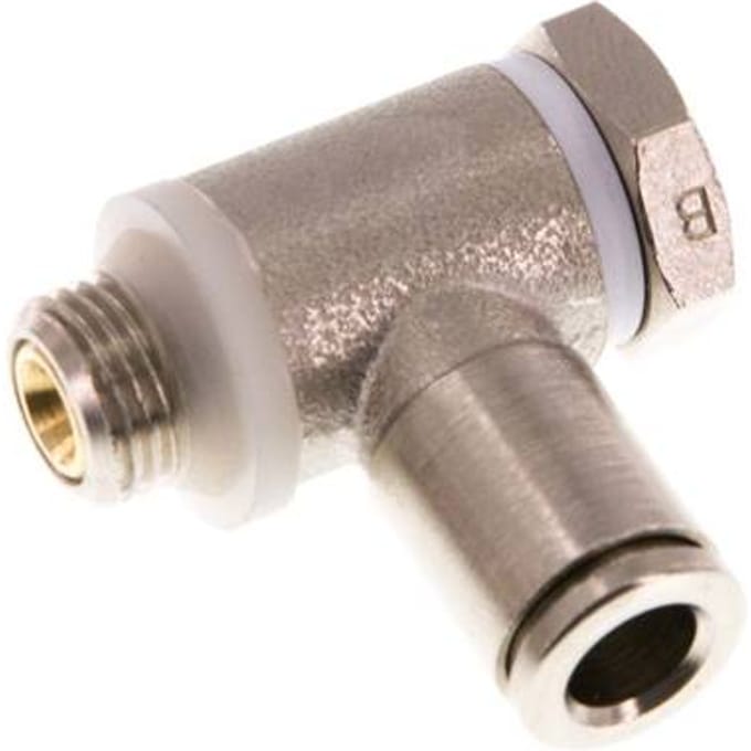 L-stuk Regelventiel 6 mm - G1/8'' Regeling-Uit Messing Sleufschroef Banjo