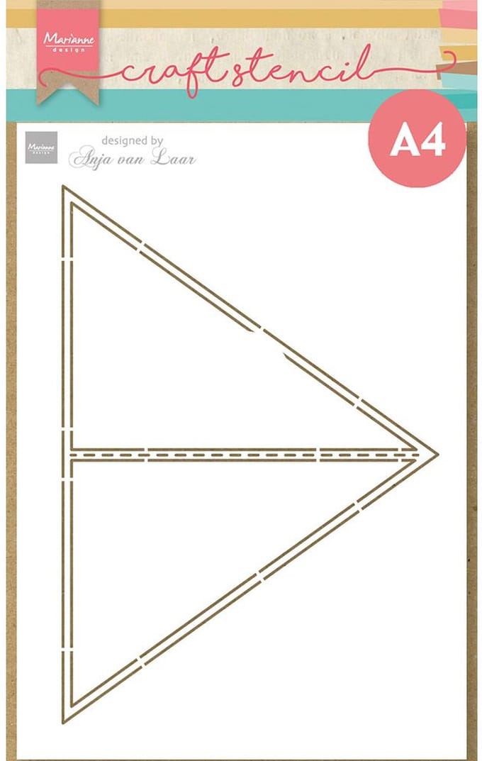 Craft stencil A4 Anja's Triangle card