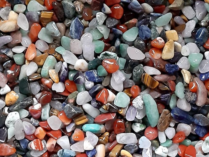 Mix trommelstenen uit Zuid-Afrika (10-30 mm) - 500 gram