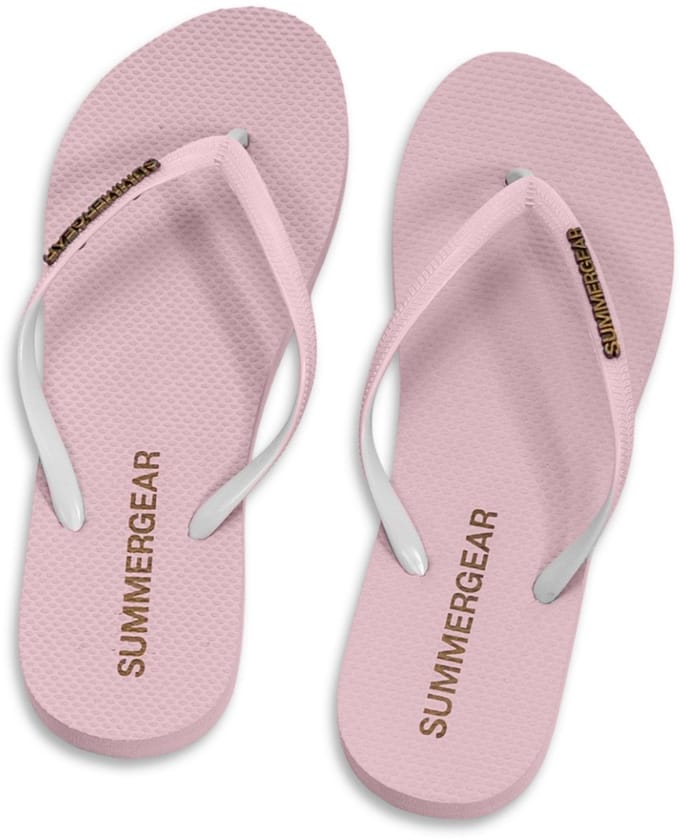 Teenslippers Dames - Roze/Wit - Slim Fit