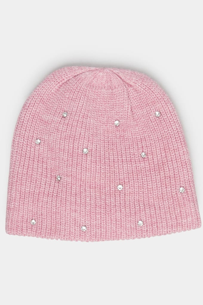 Yours Roze Muts Met Diamantensize One Size