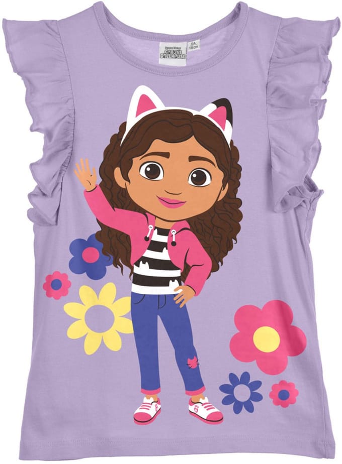 Gabby's Dollhouse Flowers kindershirt voor kinderen, top 8 jaar