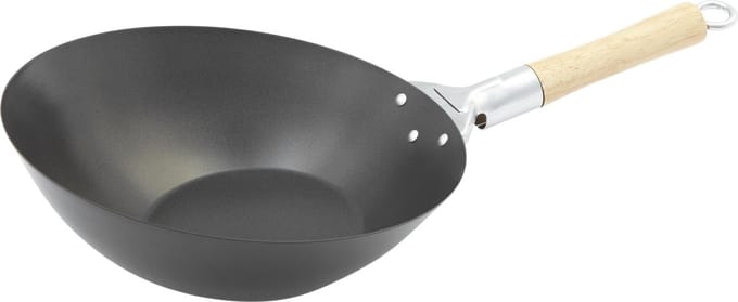 Voccelli Wok around ø28cm zw plaatst 1,5mm