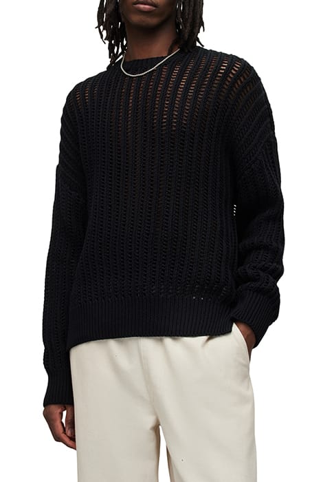 AllSaints Reese Crew Black Größe: M | Pullover Outlet | Herren | Schwarz