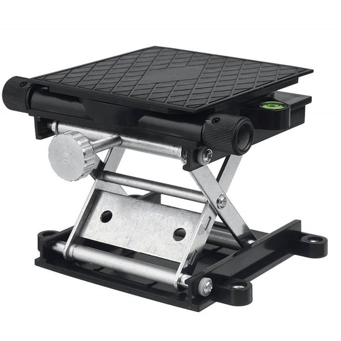 Lab Lift Stand Tafel Zwart Aluminium Automatische Nivellering Roteerbaar Wetenschappelijk Hefplatform voor gray