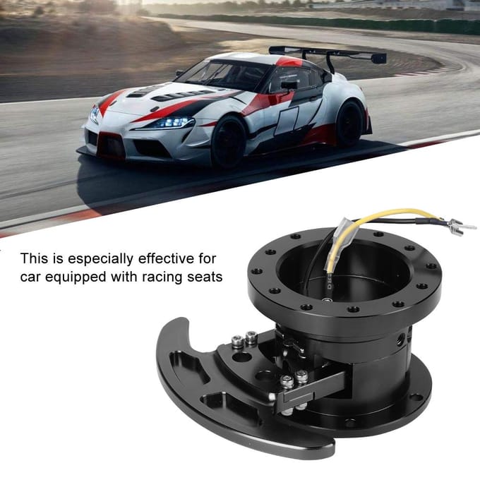 Kantelbaar Omgekeerd Racing Stuur Snelspanner Naaf Kit Verwijderbare AdapterZwart black