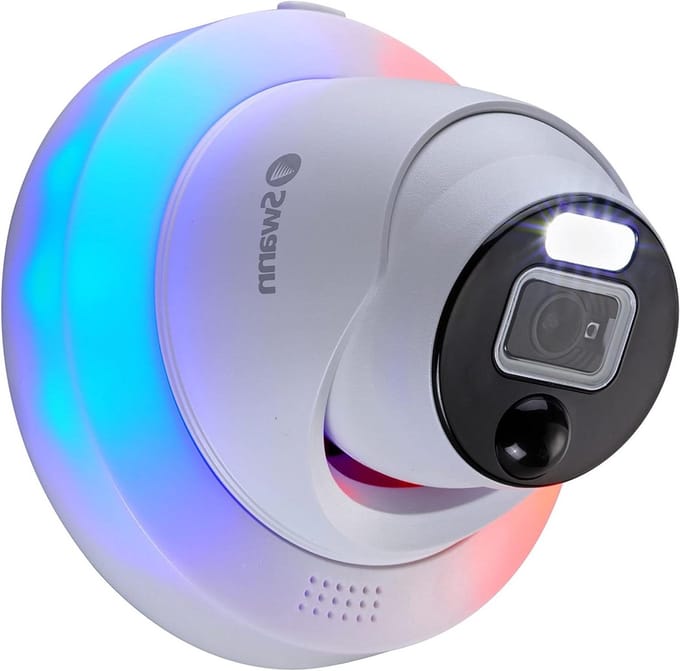 Beveiligingscamera - Dome Camera - Huisbewaking - Warmte en Bewegingsdetectie - 4K UHD Video - Wit
