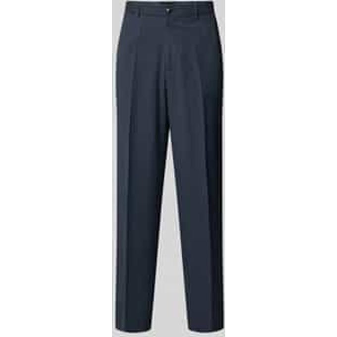 Straight fit stoffen broek met persplooien