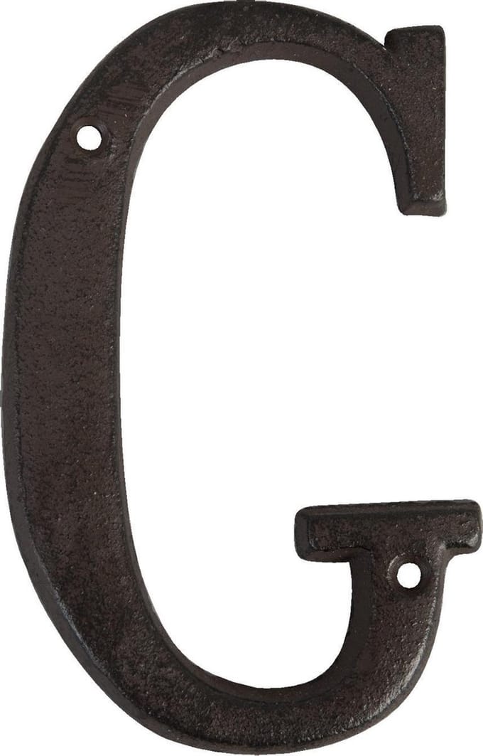 Clayre & Eef IJzeren Letter G 13 cm Bruin IJzer