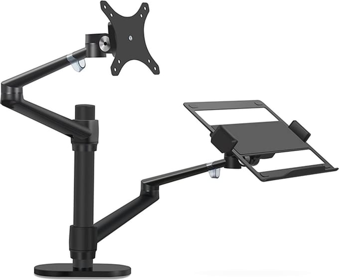 Verstelbare Monitor Bureausteun met Laptop Houder voor 17"-32" Schermen