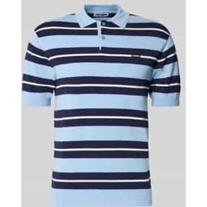 slim fit poloshirt van viscosemix