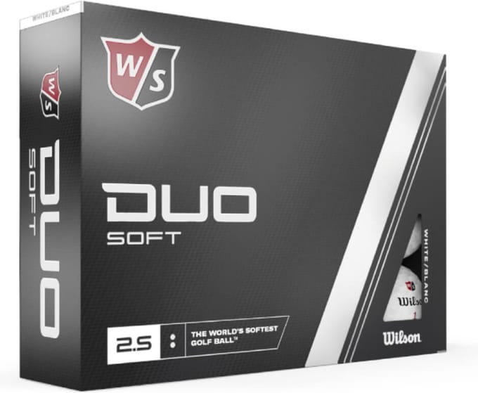 Wilson Staff DUO Soft Golfballen 2023 - Wit - 12 Stuks