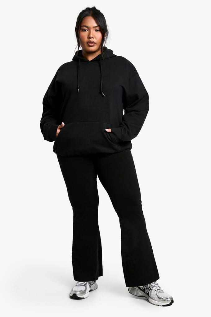 Dames BOOHOO BASICS PLUS DIEPE TAILLEBAND UITLOPENDE | Zwart | Maat: 44
