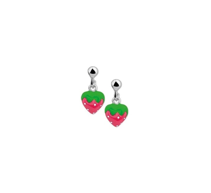 Zilver Gerhodineerde Oorhangers aardbei 1329566