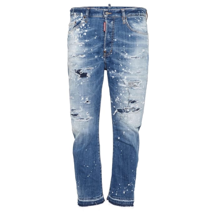 Dsquared2 Medium Sea Salt Wash Bro Jeans Marineblauw