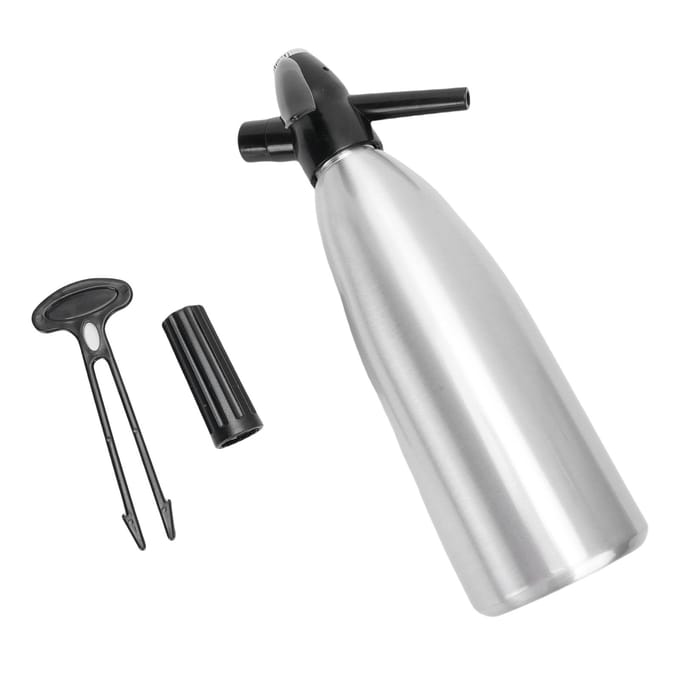 Bruiswatermaker 1L Sodasifon Draagbare Sodamaker voor Thuisbar Buitengebruik Cocktails Maken white